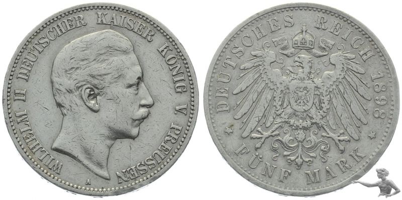 Preussen 5 Mark 1898 A - Wilhelm II